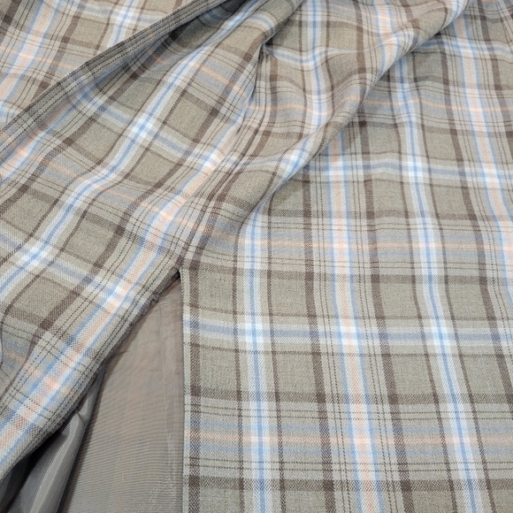 VTG 90s Plaid Faux Wrap Midi Maxi Skirt Size 12 - Picture 4 of 6